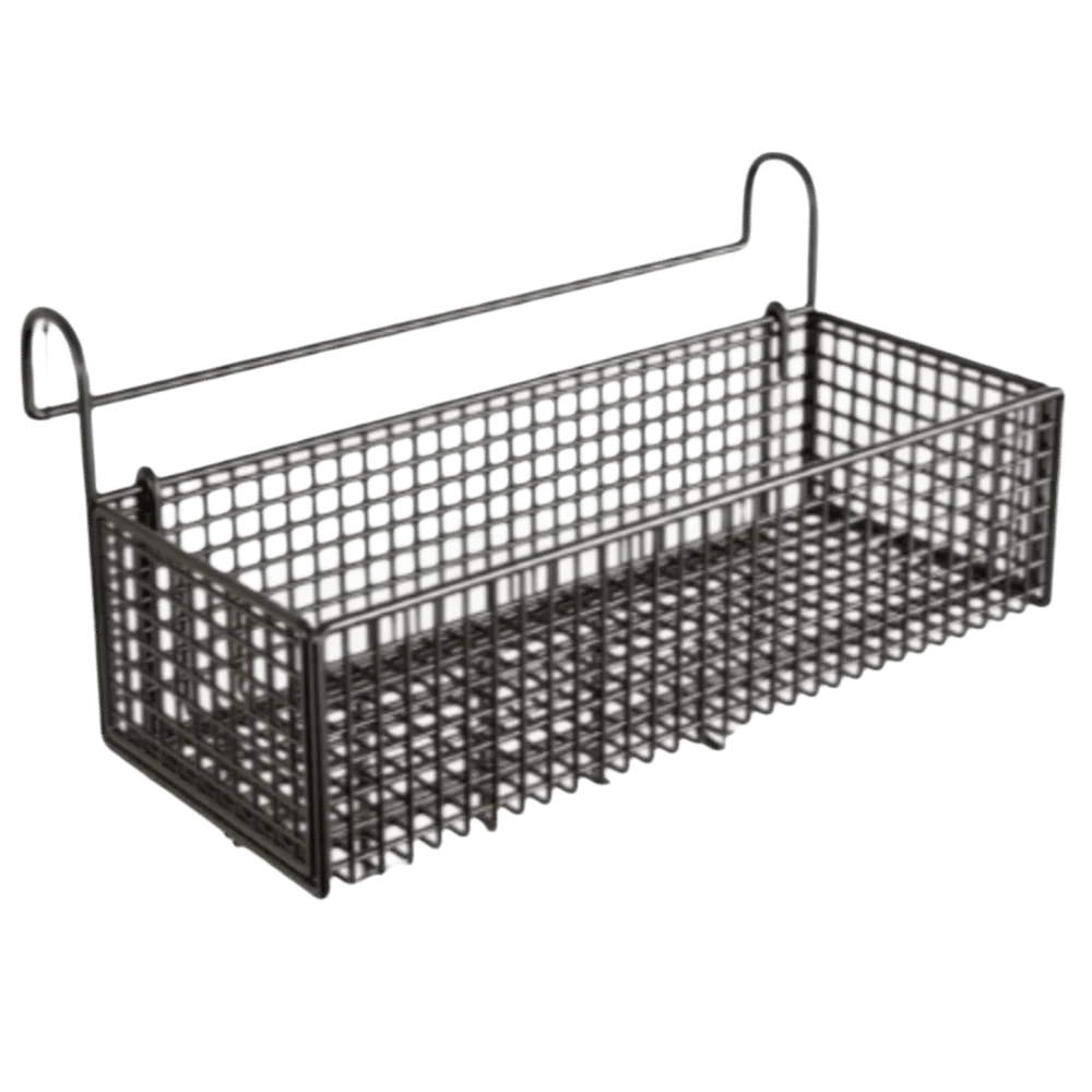 Home Storage Hollow Hanging Storage Rack Iron Holder Bedside Hanging Basket No Drill Large Capacity Space-Saving Shelf Bathroom