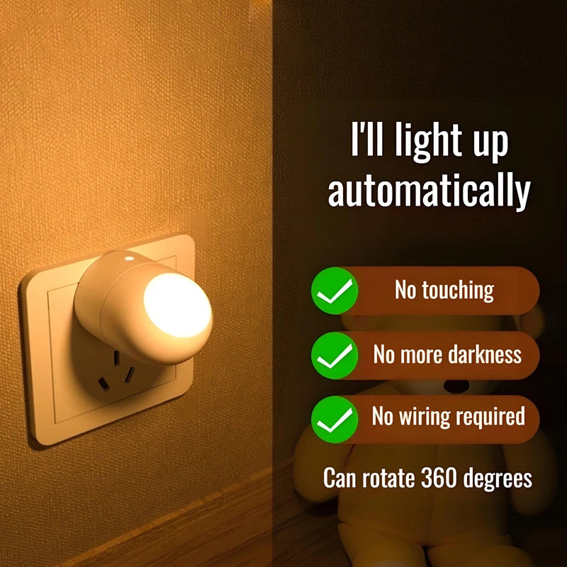 Smart Motion Sensor Night Light 360° Illumination, Eye-protection Soft Light for Bedroom & Corridor, Perfect for Night Feeding