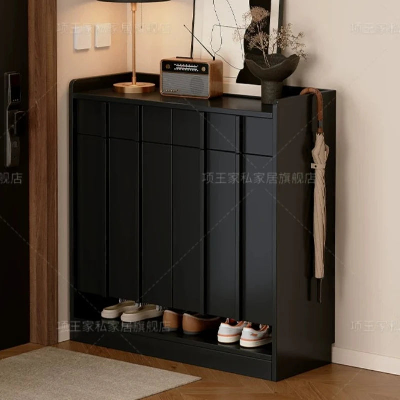Living Room Storage Shoe Cabinet Hallway Entrance Wooden Modern Shoe Cabinet Black White Zapatero Organizador Furniture Home