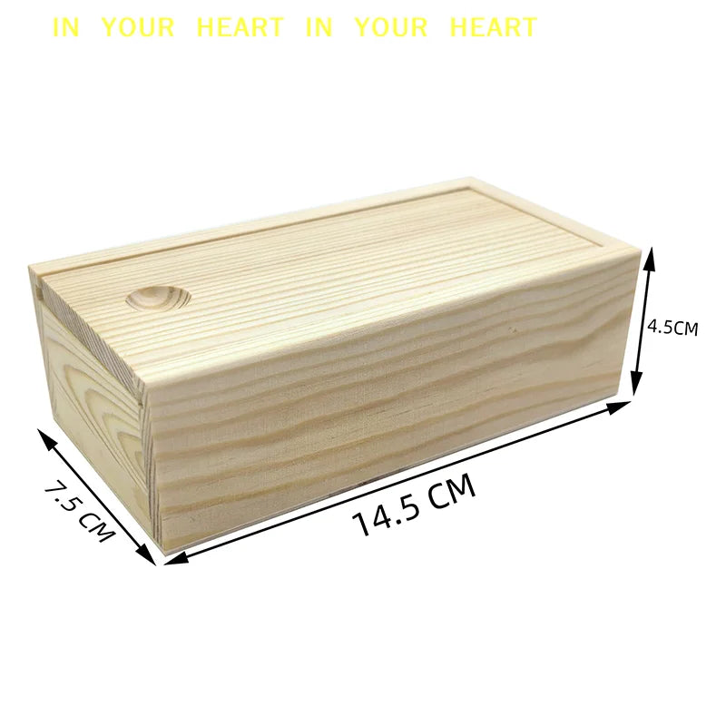 【X】Home Storage Case Wooden Storage Keepsake Box Wooden Box Pine Pull Box Jewelry Organizer Sliding Cover Wooden Box