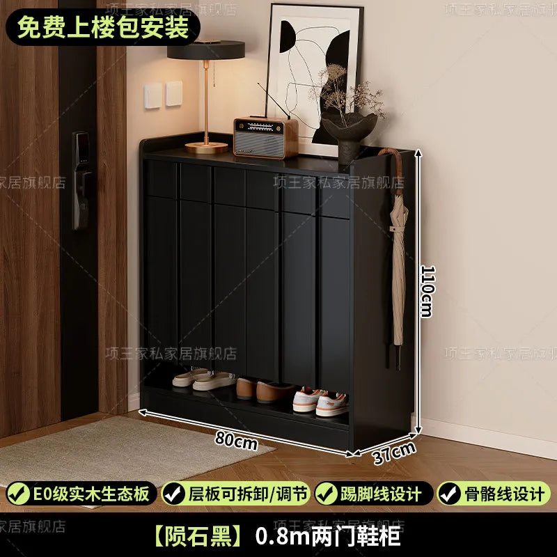 Living Room Storage Shoe Cabinet Hallway Entrance Wooden Modern Shoe Cabinet Black White Zapatero Organizador Furniture Home