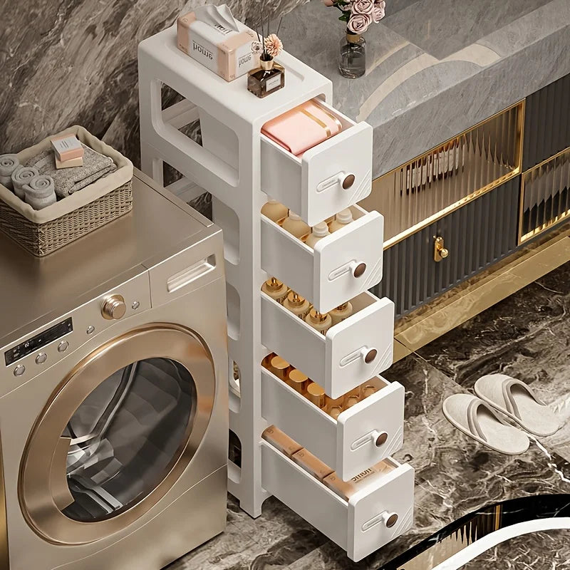 Home Narrow Space Storage Cabinet - Drawer Style - Kitchen Gap Cabinet - Bathroom Storage Cabinet - Bathroom Storage Unit