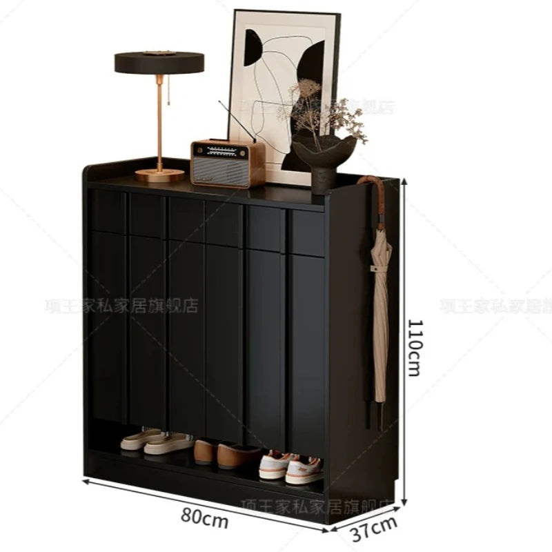 Living Room Storage Shoe Cabinet Hallway Entrance Wooden Modern Shoe Cabinet Black White Zapatero Organizador Furniture Home