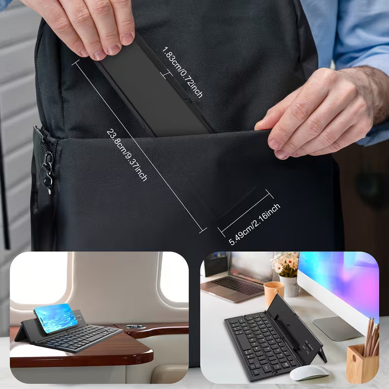 Folding Wireless Keyboard Foldable Portable