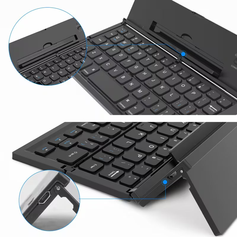 Folding Wireless Keyboard Foldable Portable