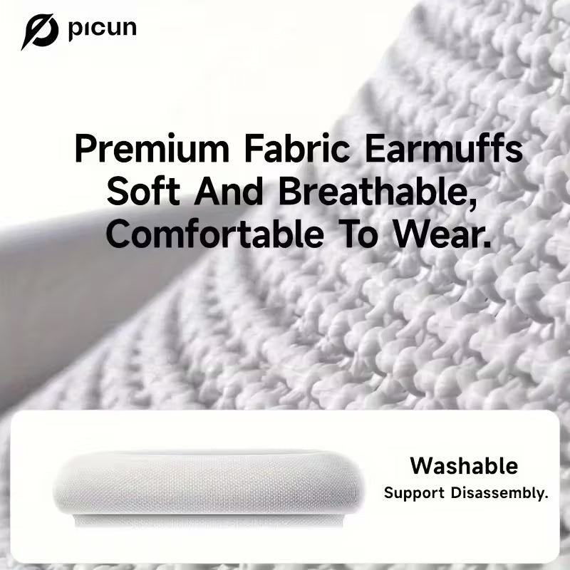 Picun Hybrid Active Noise Cancelling Headphones with Multiple Modes, Wireless Over-Ear Headphones, 140H Playtime, Head Tracking, USB-C Charge, Travel, Office