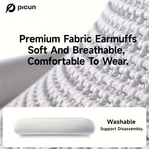 Picun Hybrid Active Noise Cancelling Headphones with Multiple Modes, Wireless Over-Ear Headphones, 140H Playtime, Head Tracking, USB-C Charge, Travel, Office