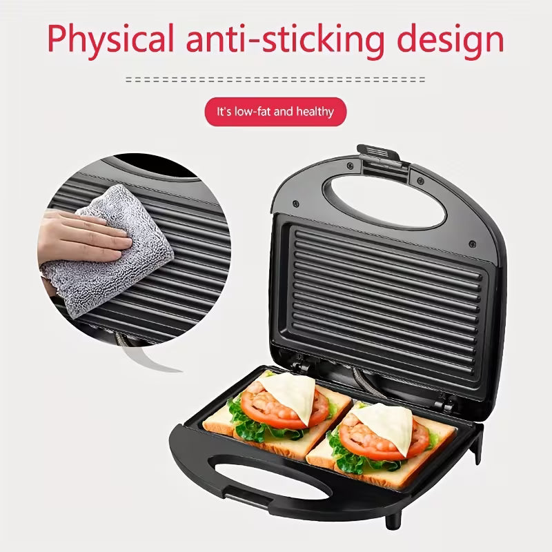 Nirva Electric Sandwich Toaster & Panini Press with Non-Stick Removable Plates