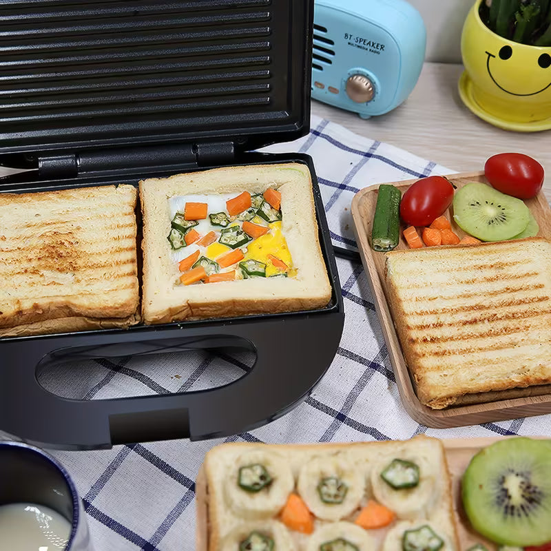 Nirva Electric Sandwich Toaster & Panini Press with Non-Stick Removable Plates